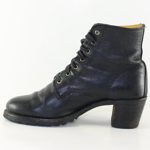 Frye Lace Up Ankle Leather Boots Womens (US 8) - Picture 5 of 10